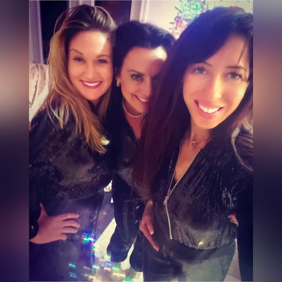 VENUS Black Sequin Jumpsuit - Picture 6 of 7